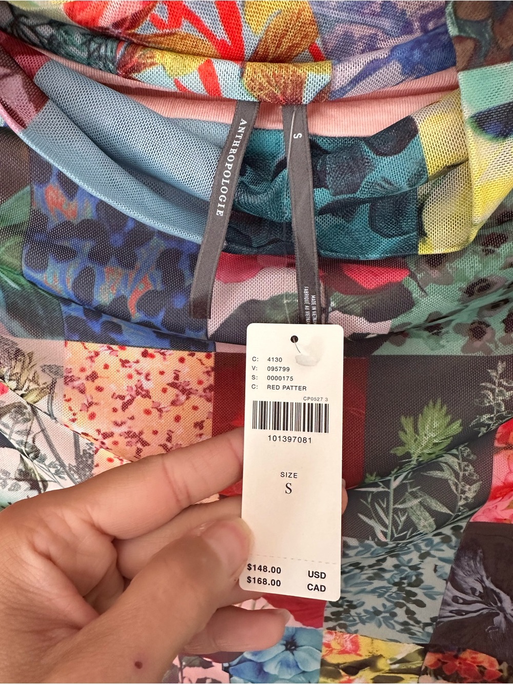 NWT Maya Ruched Cowl-Neck Dress: Mesh Edition by Anthropologie - Picture 5 of 14